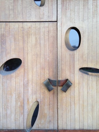 Door detail at St Ignatius Chapel at Seattle University (Steven Holl, Architect)