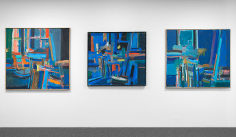 Three Untitled Paintings (c. 1959), Robert Barber, Oil on canvas. Photo credit: Jack Kulawik